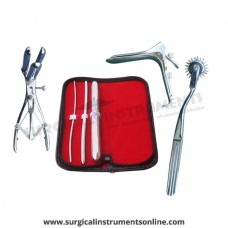 Hegar uterine dilator 3 pieces set,3-4, 7-8, 17-18, wartenberg pinwheel, mathieu speculum, grave large